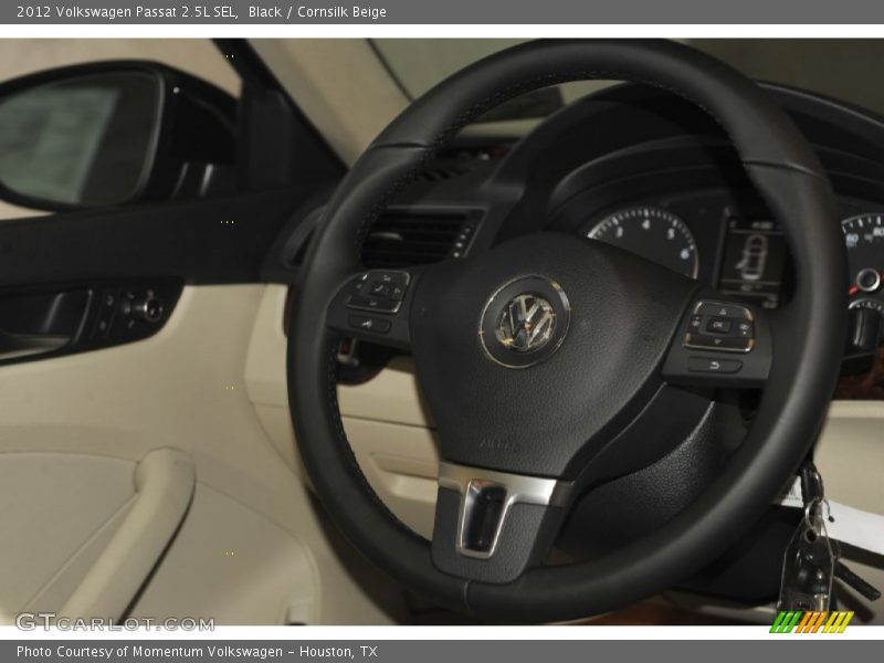 Black / Cornsilk Beige 2012 Volkswagen Passat 2.5L SEL