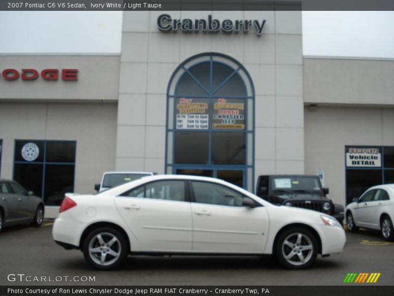 Ivory White / Light Taupe 2007 Pontiac G6 V6 Sedan