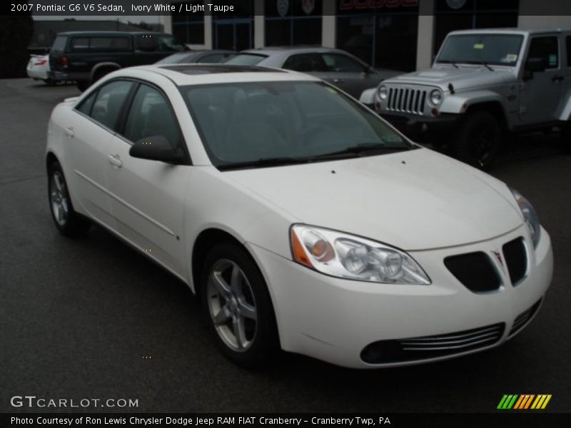 Ivory White / Light Taupe 2007 Pontiac G6 V6 Sedan