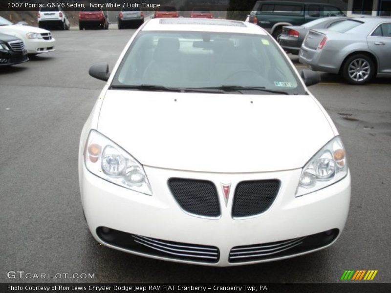 Ivory White / Light Taupe 2007 Pontiac G6 V6 Sedan