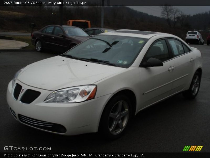 Ivory White / Light Taupe 2007 Pontiac G6 V6 Sedan