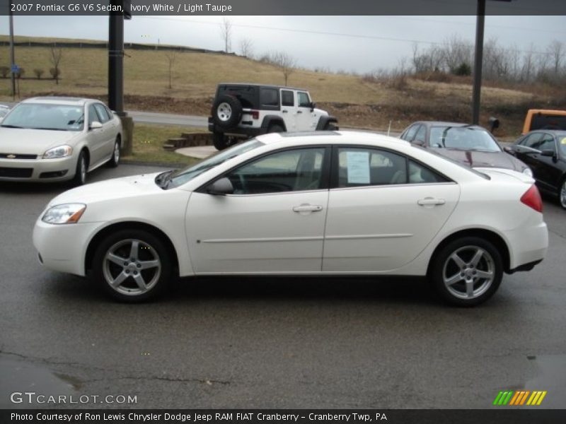 Ivory White / Light Taupe 2007 Pontiac G6 V6 Sedan