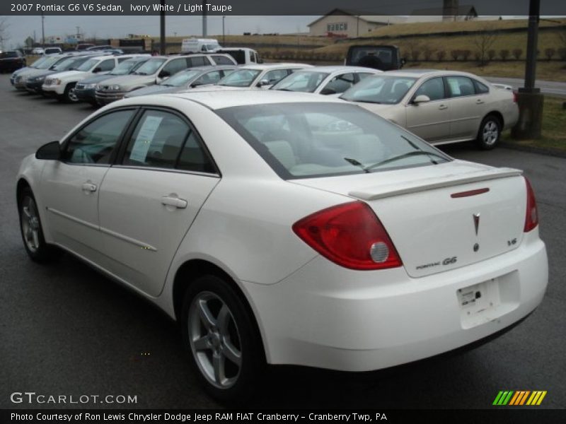 Ivory White / Light Taupe 2007 Pontiac G6 V6 Sedan