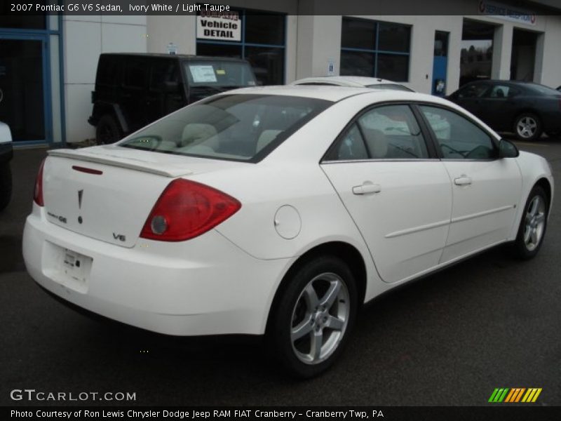 Ivory White / Light Taupe 2007 Pontiac G6 V6 Sedan