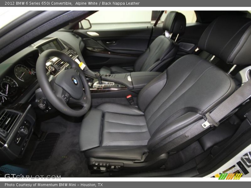  2012 6 Series 650i Convertible Black Nappa Leather Interior