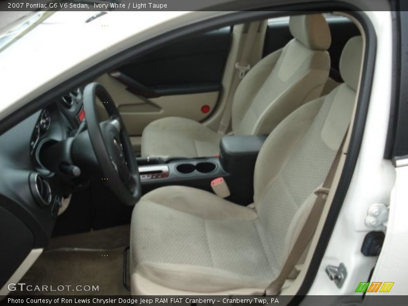Ivory White / Light Taupe 2007 Pontiac G6 V6 Sedan