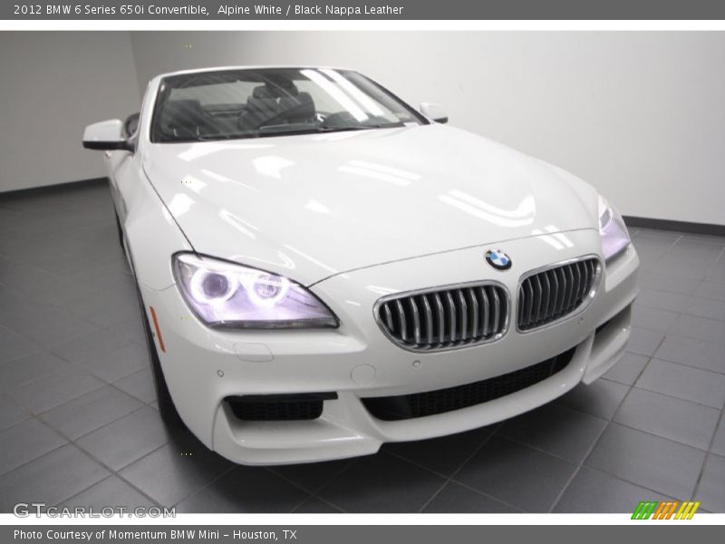 Alpine White / Black Nappa Leather 2012 BMW 6 Series 650i Convertible