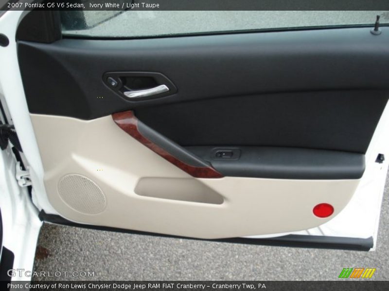 Ivory White / Light Taupe 2007 Pontiac G6 V6 Sedan