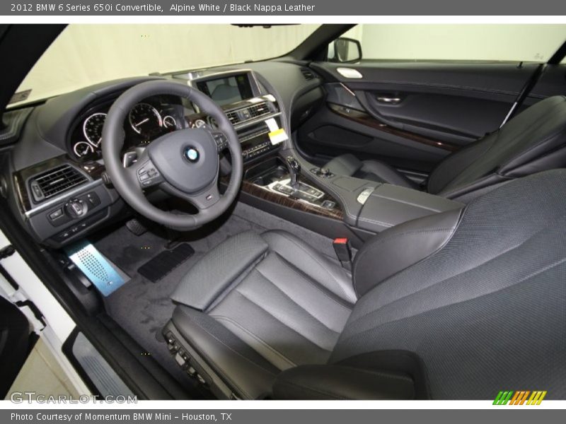 Alpine White / Black Nappa Leather 2012 BMW 6 Series 650i Convertible