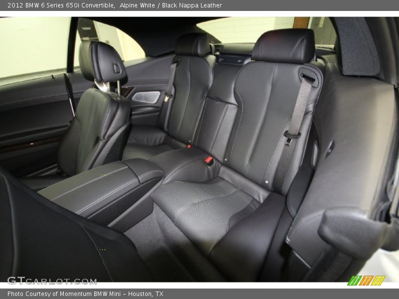 Rear Seat of 2012 6 Series 650i Convertible