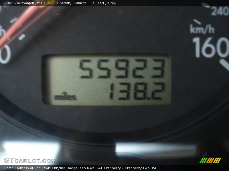 Galactic Blue Pearl / Grey 2002 Volkswagen Jetta GLS 1.8T Sedan