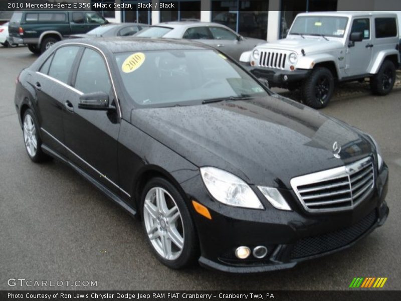 Black / Black 2010 Mercedes-Benz E 350 4Matic Sedan