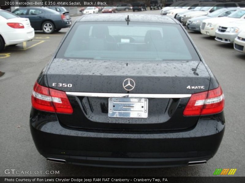 Black / Black 2010 Mercedes-Benz E 350 4Matic Sedan