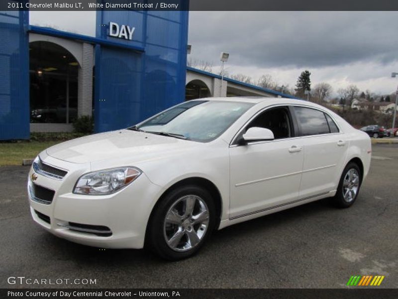White Diamond Tricoat / Ebony 2011 Chevrolet Malibu LT