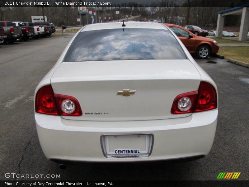 White Diamond Tricoat / Ebony 2011 Chevrolet Malibu LT