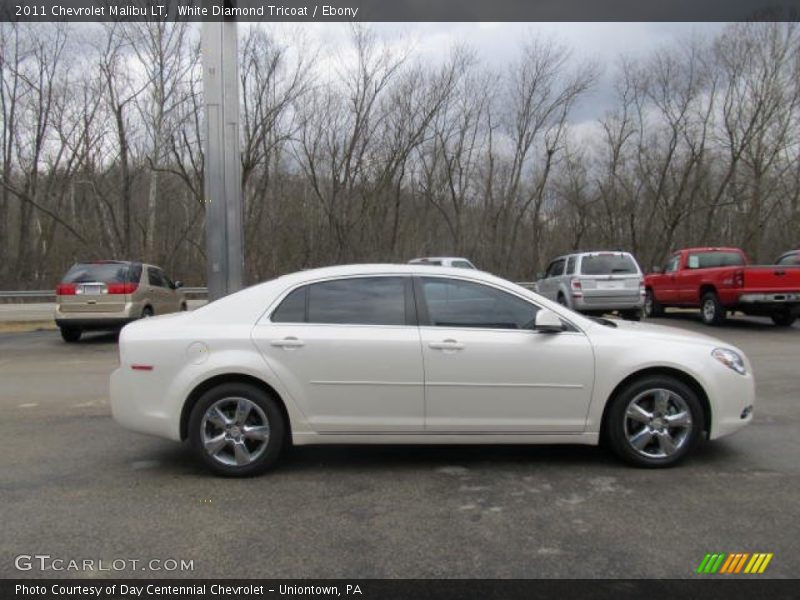 White Diamond Tricoat / Ebony 2011 Chevrolet Malibu LT