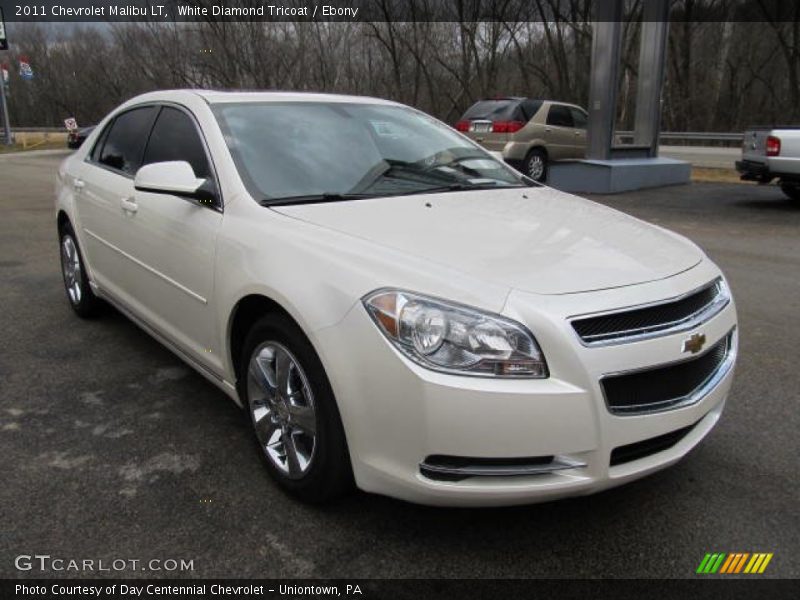 White Diamond Tricoat / Ebony 2011 Chevrolet Malibu LT