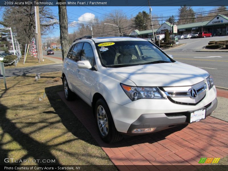 Aspen White Pearl / Parchment 2009 Acura MDX Technology