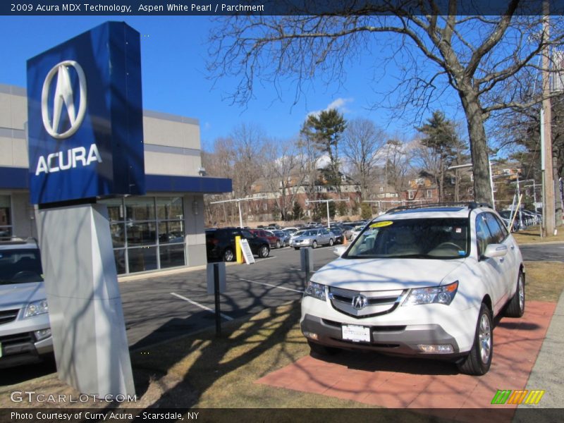 Aspen White Pearl / Parchment 2009 Acura MDX Technology
