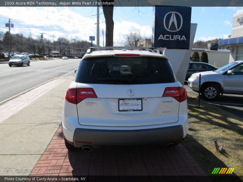 Aspen White Pearl / Parchment 2009 Acura MDX Technology