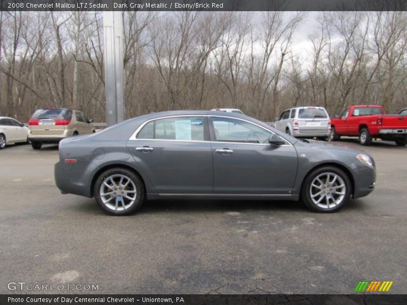 Dark Gray Metallic / Ebony/Brick Red 2008 Chevrolet Malibu LTZ Sedan