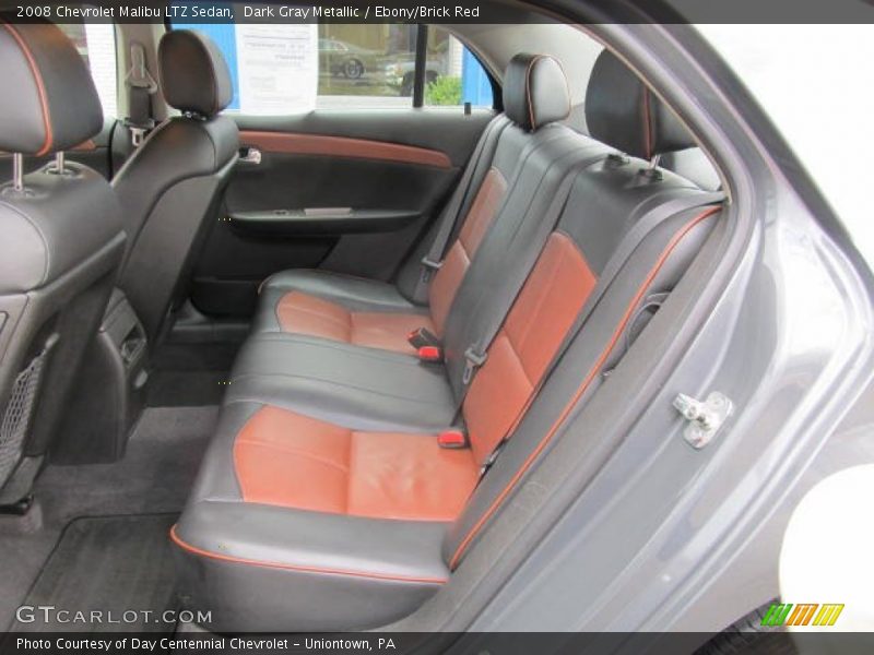 Dark Gray Metallic / Ebony/Brick Red 2008 Chevrolet Malibu LTZ Sedan