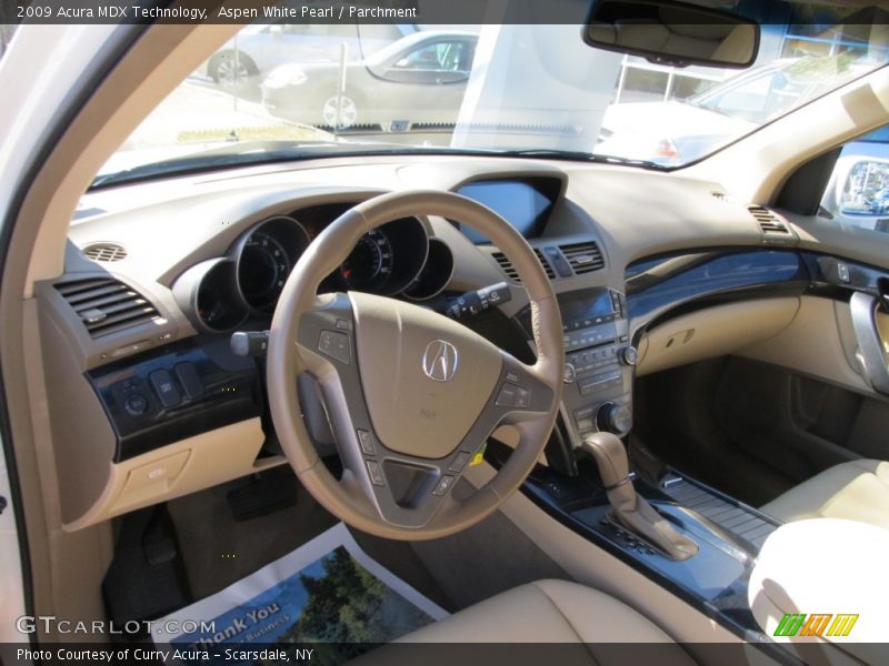 Aspen White Pearl / Parchment 2009 Acura MDX Technology