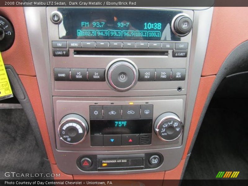 Dark Gray Metallic / Ebony/Brick Red 2008 Chevrolet Malibu LTZ Sedan