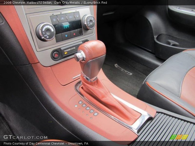Dark Gray Metallic / Ebony/Brick Red 2008 Chevrolet Malibu LTZ Sedan