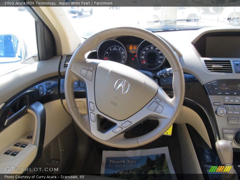 Aspen White Pearl / Parchment 2009 Acura MDX Technology