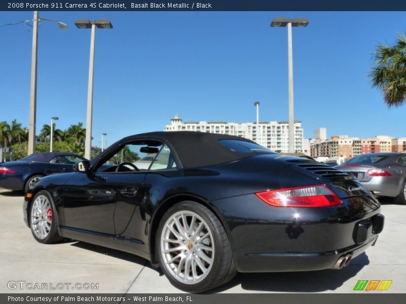 Basalt Black Metallic / Black 2008 Porsche 911 Carrera 4S Cabriolet