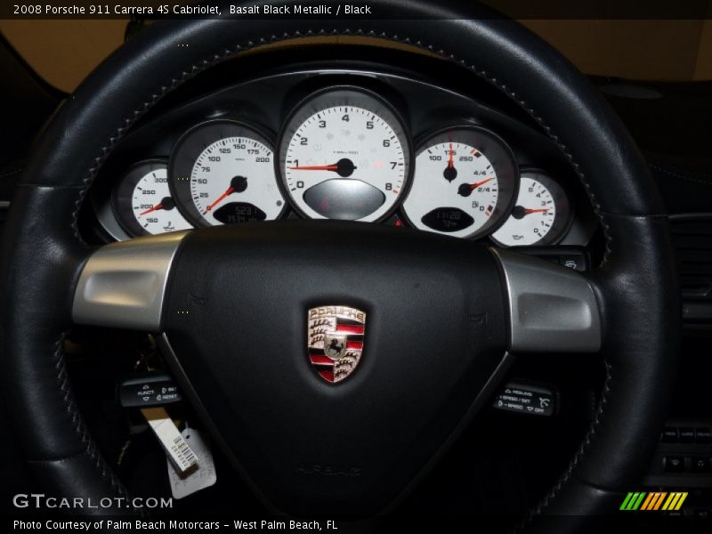 Basalt Black Metallic / Black 2008 Porsche 911 Carrera 4S Cabriolet