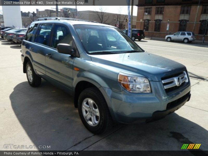 Steel Blue Metallic / Gray 2007 Honda Pilot LX 4WD