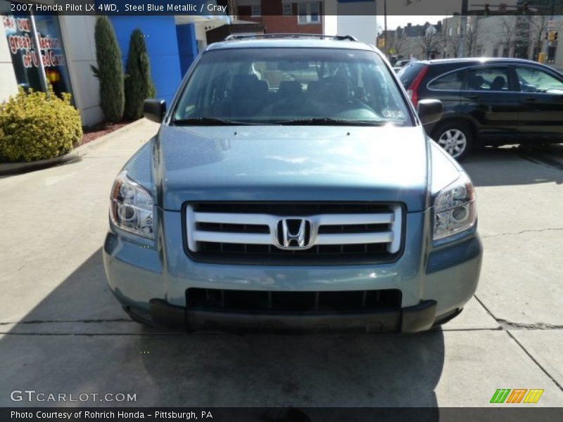 Steel Blue Metallic / Gray 2007 Honda Pilot LX 4WD