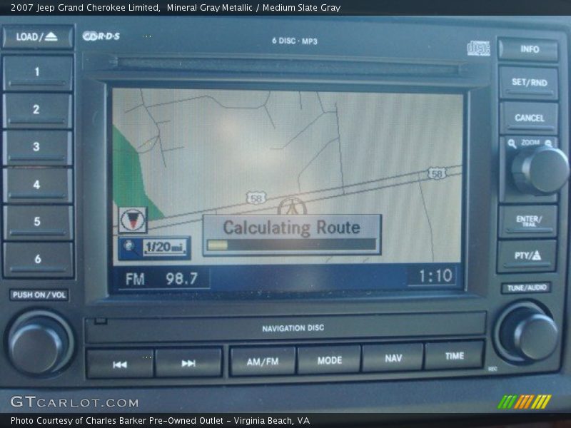 Mineral Gray Metallic / Medium Slate Gray 2007 Jeep Grand Cherokee Limited