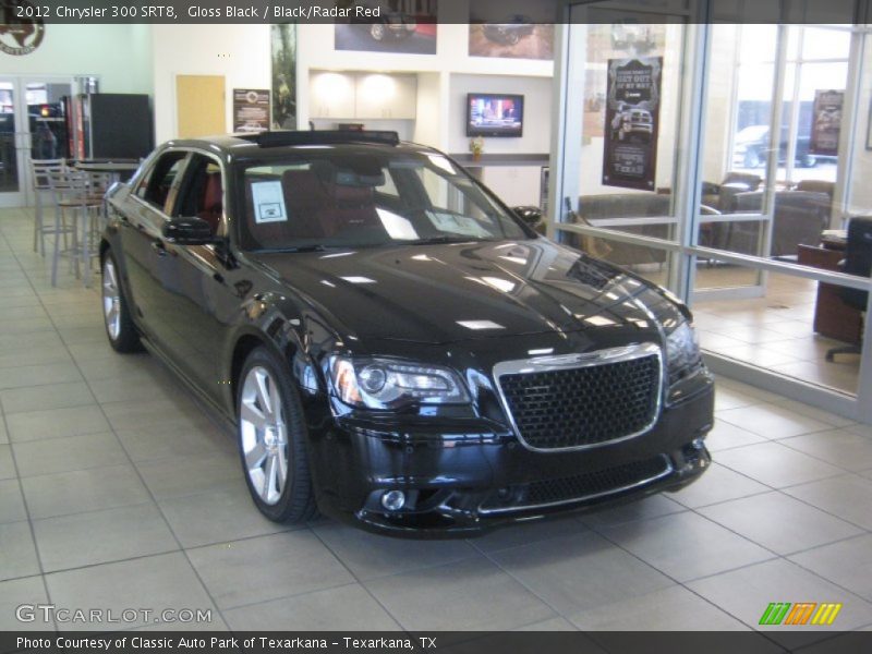 Gloss Black / Black/Radar Red 2012 Chrysler 300 SRT8