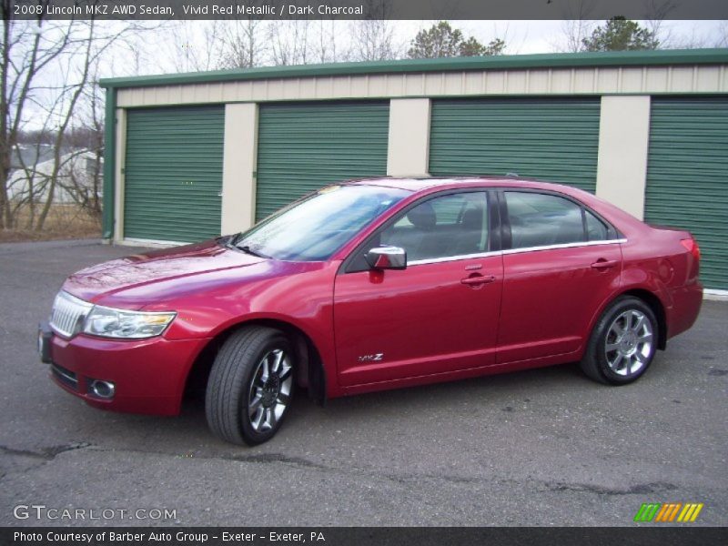 Vivid Red Metallic / Dark Charcoal 2008 Lincoln MKZ AWD Sedan