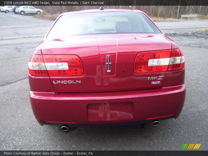 Vivid Red Metallic / Dark Charcoal 2008 Lincoln MKZ AWD Sedan