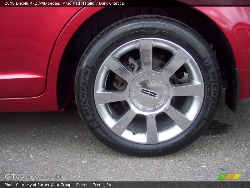 Vivid Red Metallic / Dark Charcoal 2008 Lincoln MKZ AWD Sedan