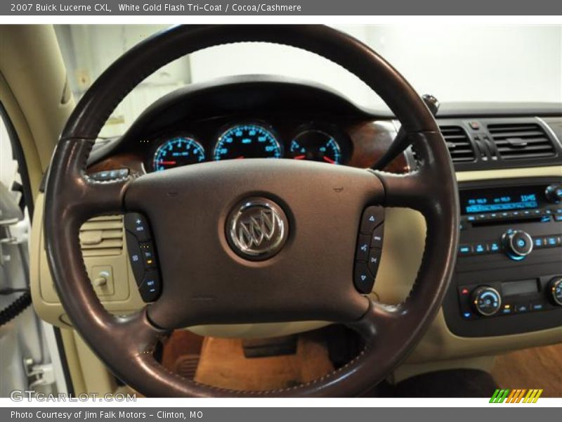 White Gold Flash Tri-Coat / Cocoa/Cashmere 2007 Buick Lucerne CXL