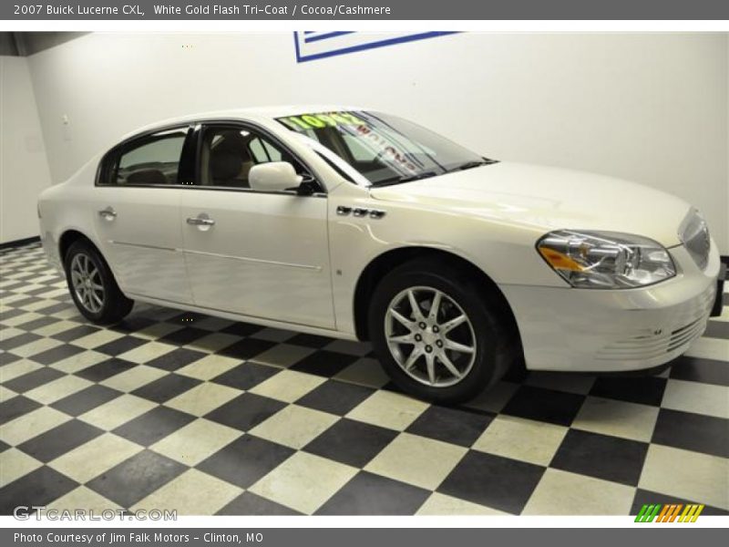 White Gold Flash Tri-Coat / Cocoa/Cashmere 2007 Buick Lucerne CXL