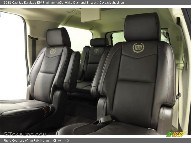 White Diamond Tricoat / Cocoa/Light Linen 2012 Cadillac Escalade ESV Platinum AWD