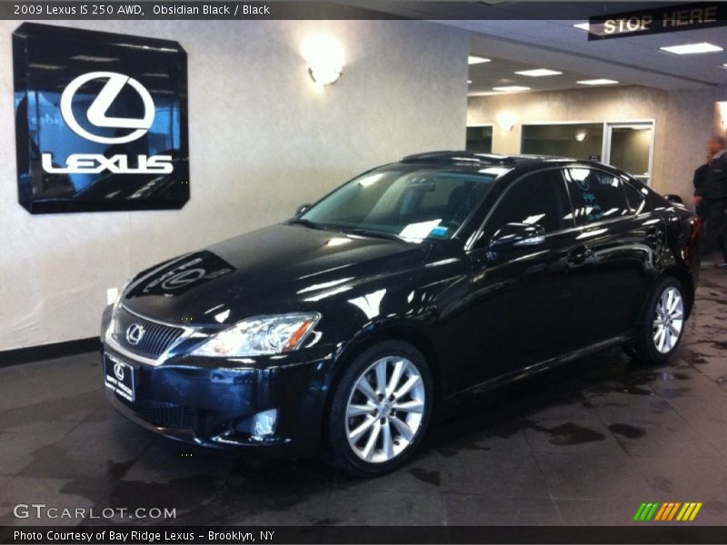 Obsidian Black / Black 2009 Lexus IS 250 AWD