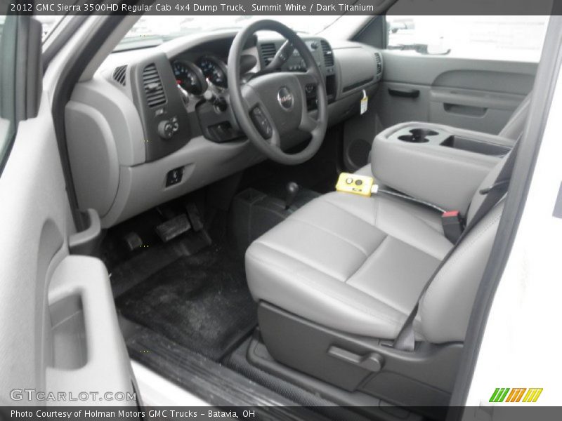 Summit White / Dark Titanium 2012 GMC Sierra 3500HD Regular Cab 4x4 Dump Truck