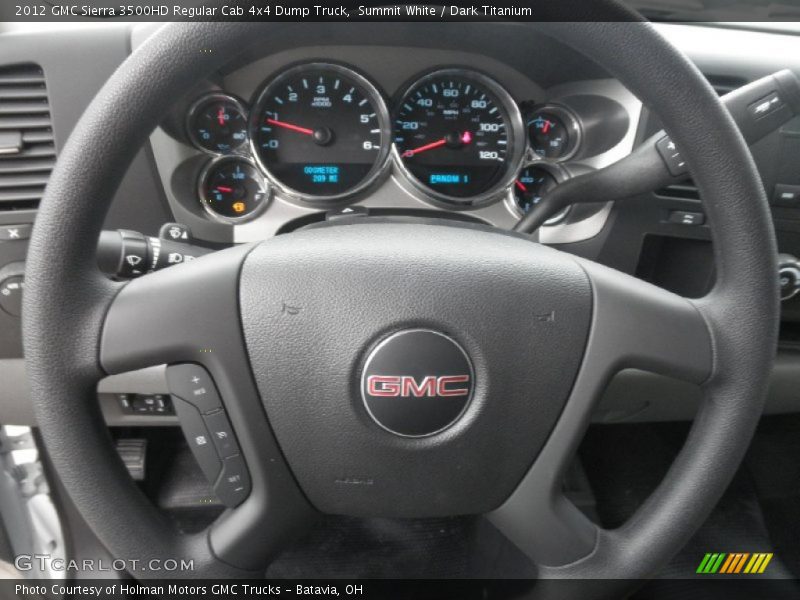 Summit White / Dark Titanium 2012 GMC Sierra 3500HD Regular Cab 4x4 Dump Truck