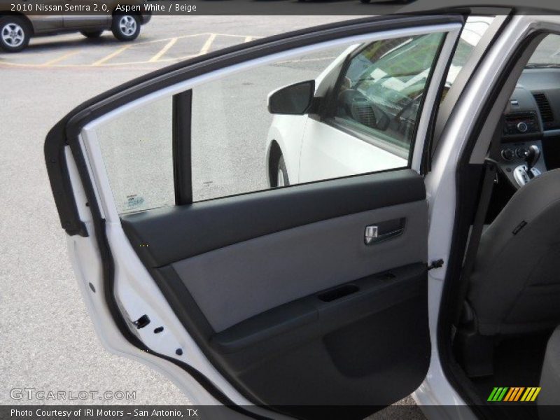 Aspen White / Beige 2010 Nissan Sentra 2.0