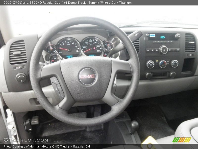Summit White / Dark Titanium 2012 GMC Sierra 3500HD Regular Cab 4x4 Dump Truck