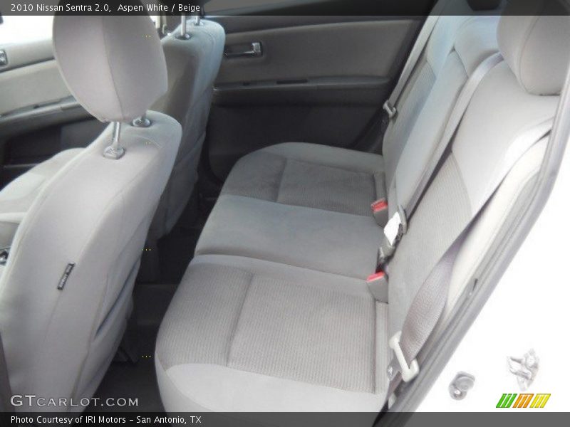 Aspen White / Beige 2010 Nissan Sentra 2.0