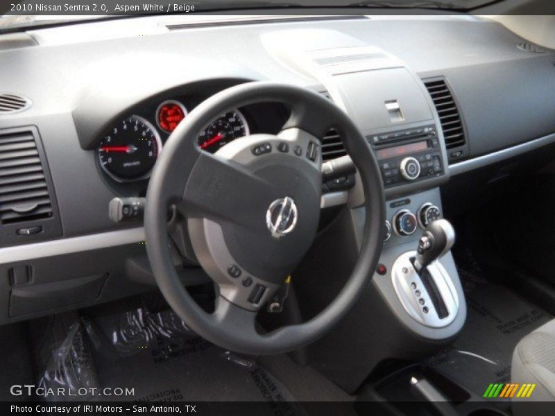Aspen White / Beige 2010 Nissan Sentra 2.0