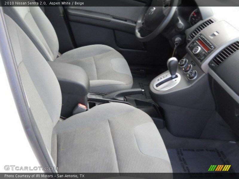 Aspen White / Beige 2010 Nissan Sentra 2.0